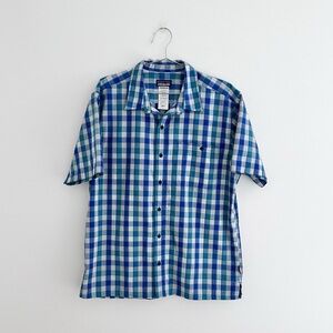 Patagonia Men's Short Sleeve Plaid Puckerware Shirt Size Large